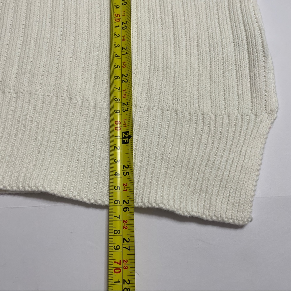 Miracle Crew Neck Cotton Sweater Womens M Relaxed Fit Cream NWT - Picture 10 of 10